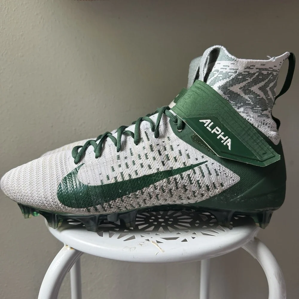 Nike Alpha Menace Elite 2 Football Cleats Green White BV2077-106 Men’s Size 15